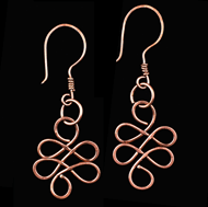 Copper Celtic Knot earrings