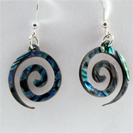 Paua shell spirals earrings